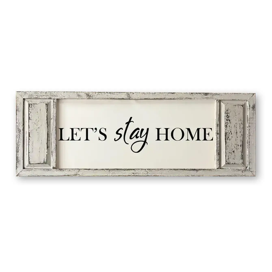 FRAMED CANVAS LETS STAY HOME