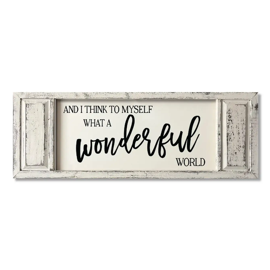 FRAMED CANVAS WHAT A WONDERFUL WORLD