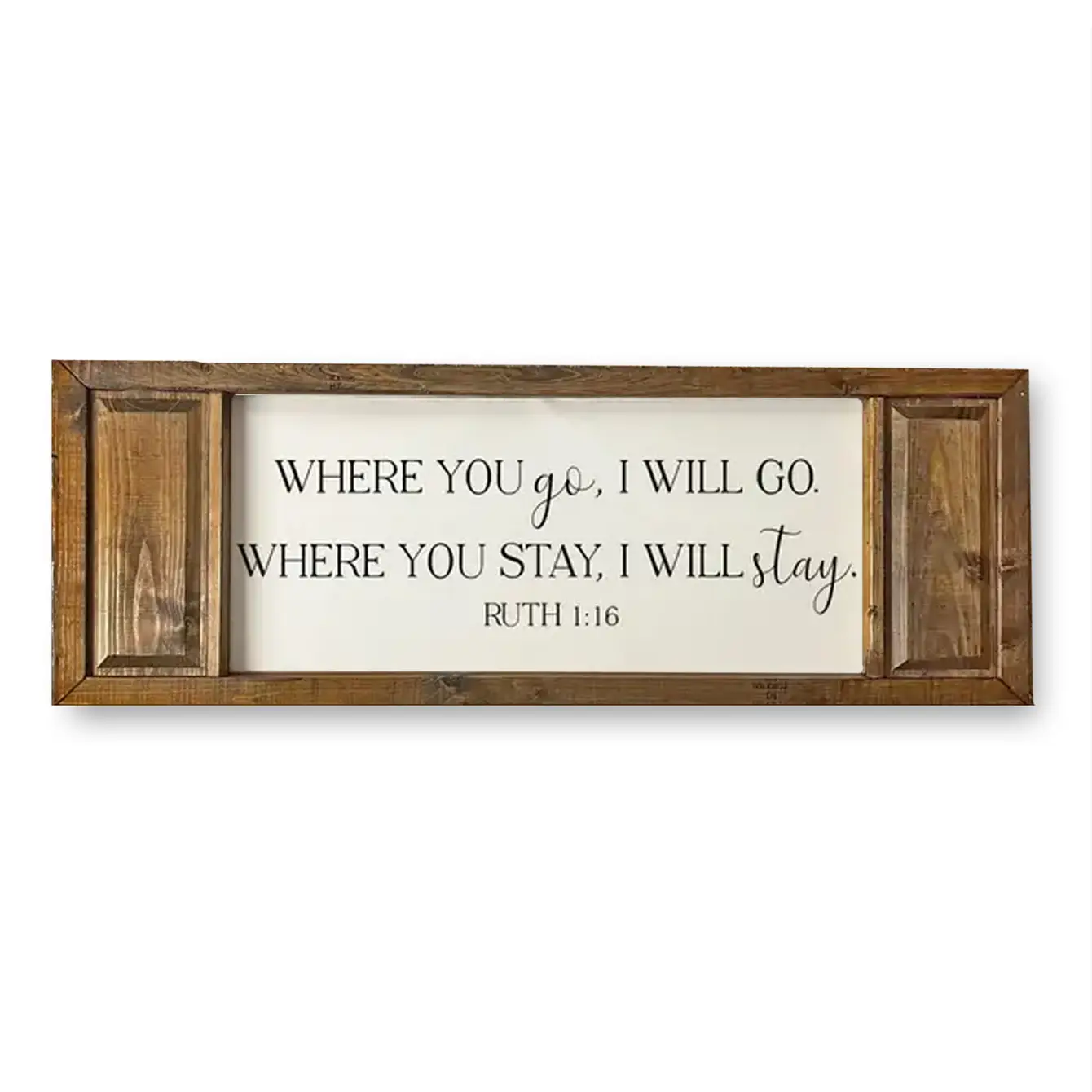 FRAMED CANVAS WHERE YOU GO, I WILL GO