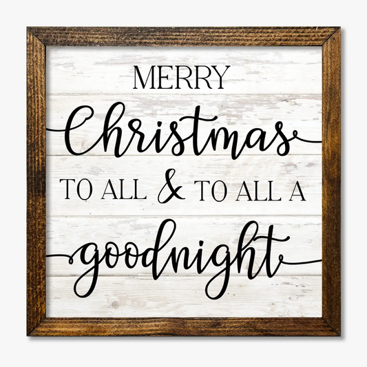 TIMBERLAND FRAME MERRY CHRISTMAS TO ALL & TO ALL A GOODNIGHT