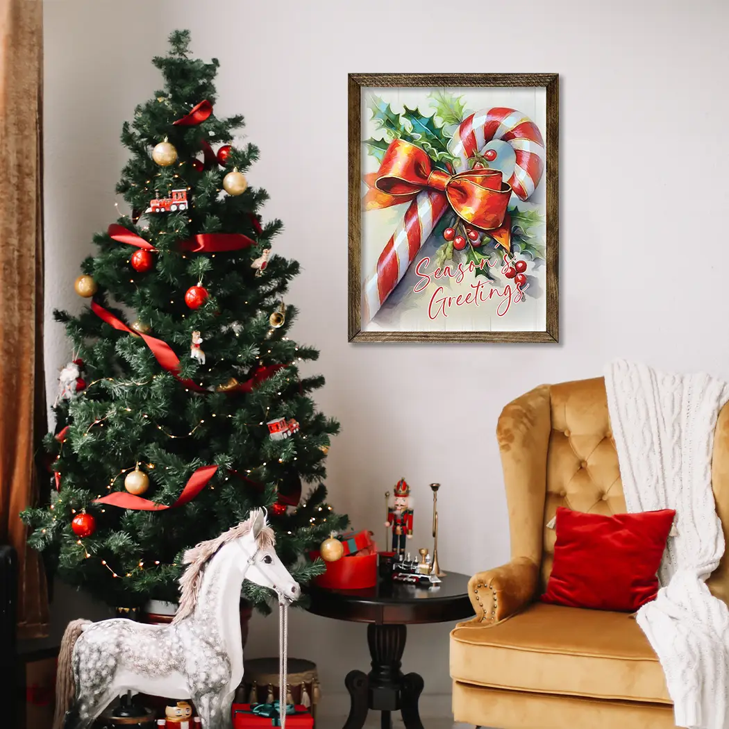 TIMBERLAND FRAME CANDY CANE SEASONS GREETINGS