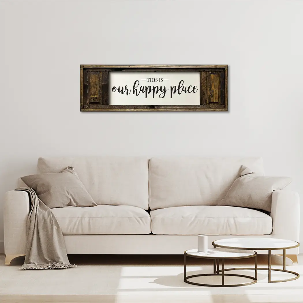 Small Double Panel Canvas This is Our Happy Place