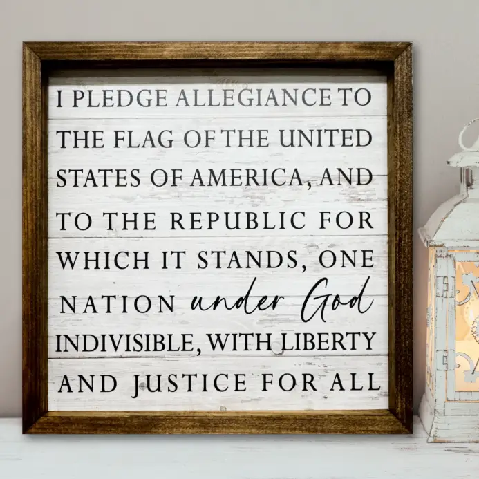 TIMBERLAND FRAME PLEDGE OF ALLEGIANCE WHITEWASH