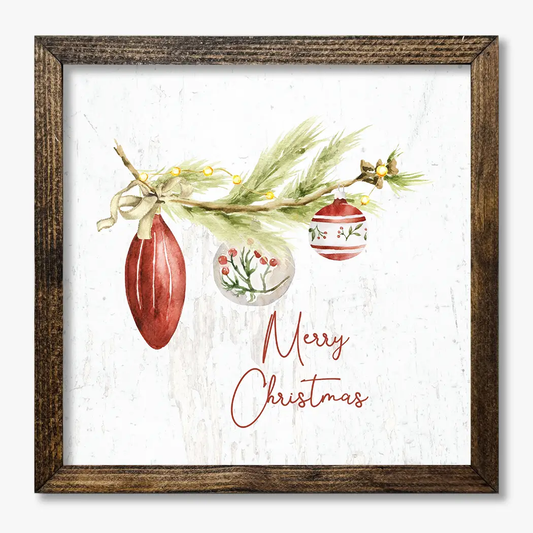 TIMBERLAND FRAME MERRY CHRISTMAS ORNAMENT BRANCH
