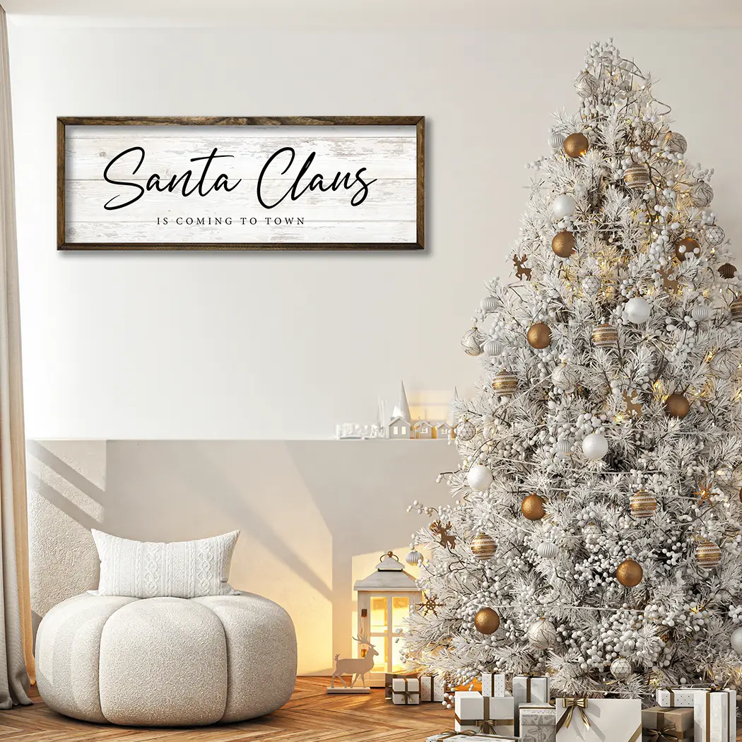 TIMBERLAND FRAME SANTA CLAUS IS COMING TO TOWN