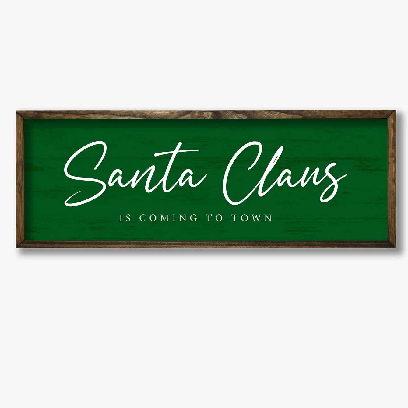 TIMBERLAND FRAME SANTA CLAUS IS COMING TO TOWN GREEN