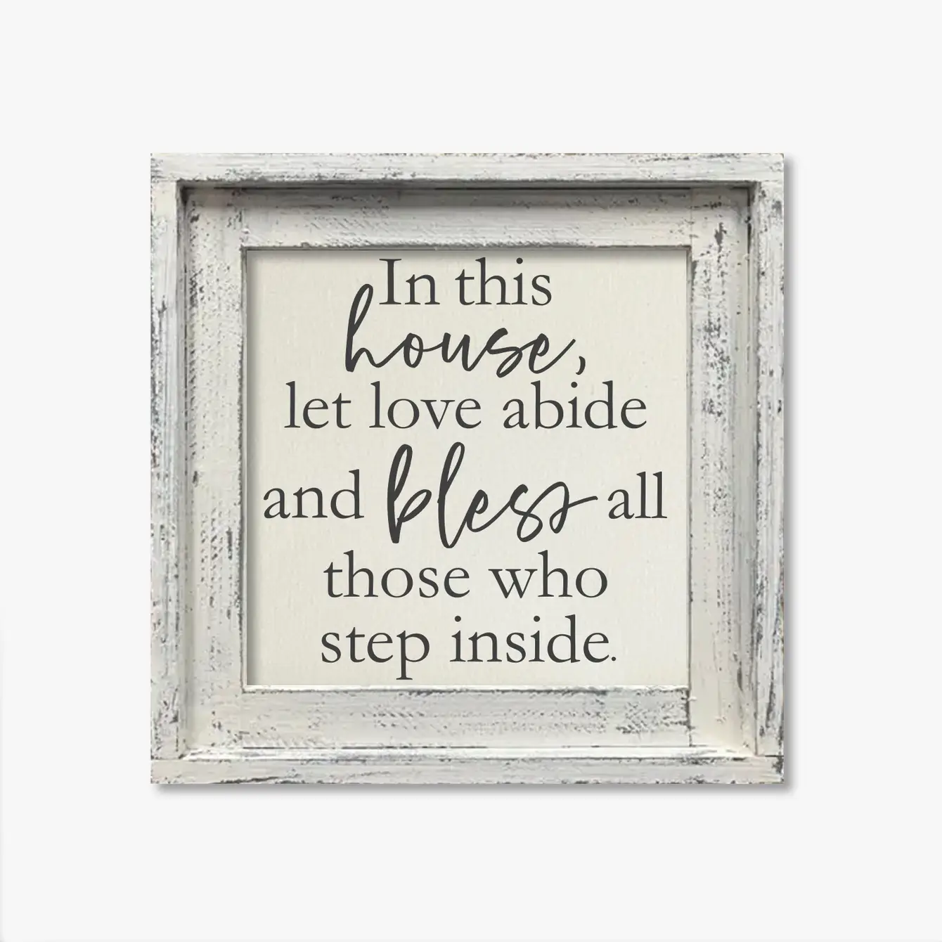 FRAMED CANVAS LET LOVE ABIDE