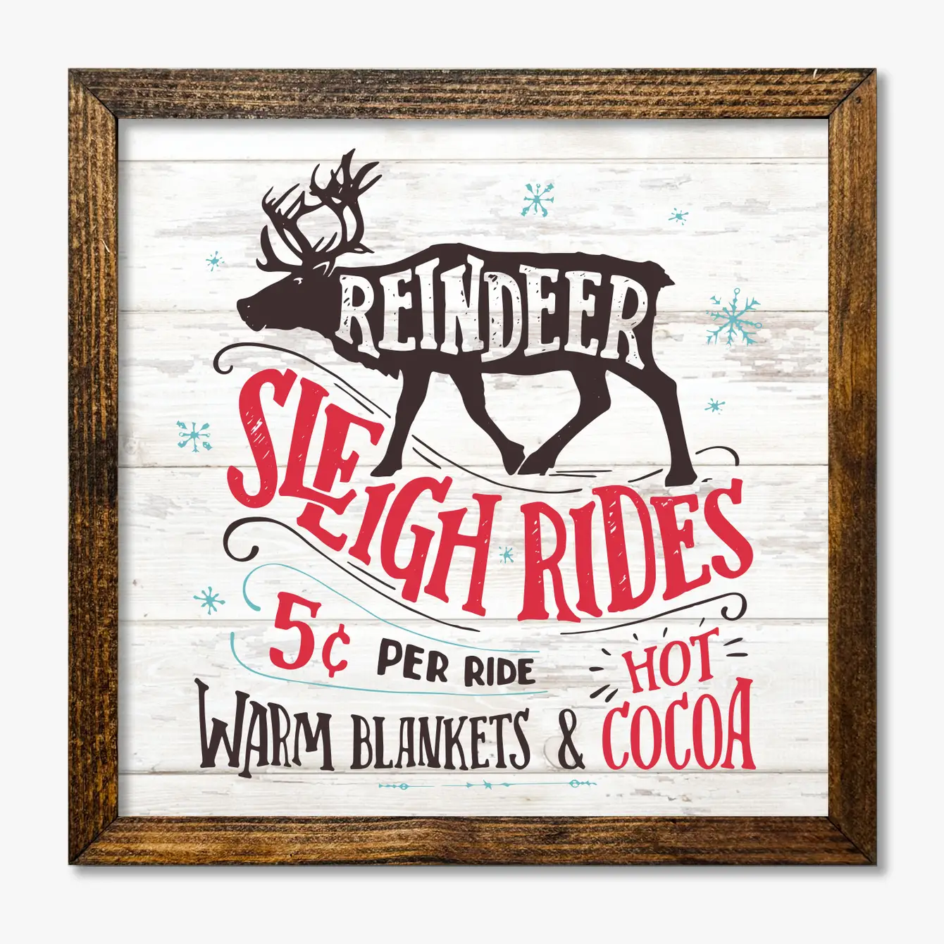 TIMBERLAND FRAME REINDEER SLEIGH RIDES