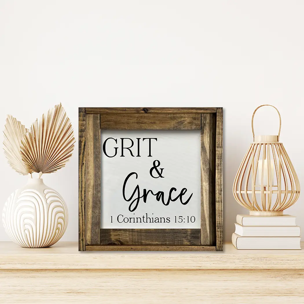 FRAMED CANVAS GRIT AND GRACE