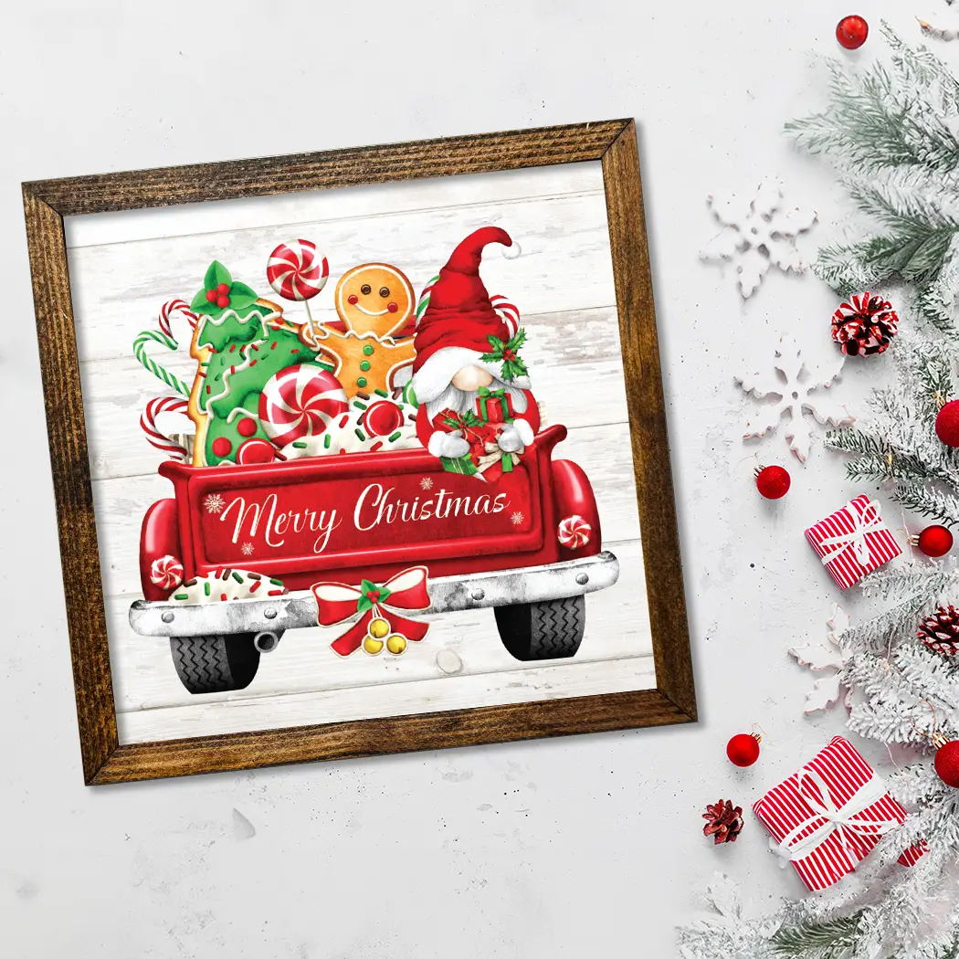 TIMBERLAND FRAME MERRY CHRISTMAS CAR