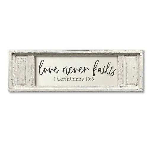 Small Double Panel Canvas Love Never Fails