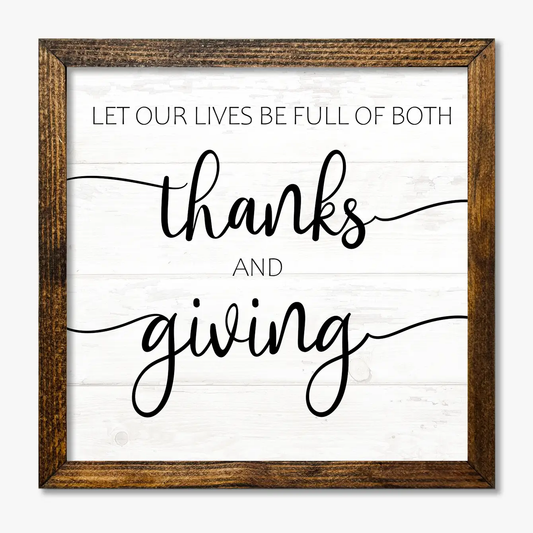 TIMBERLAND FRAME THANKS AND GIVING