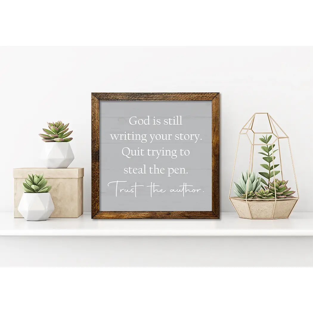 TIMBERLAND FRAME GOD IS STILL WRITING YOUR STORY (GRAY)