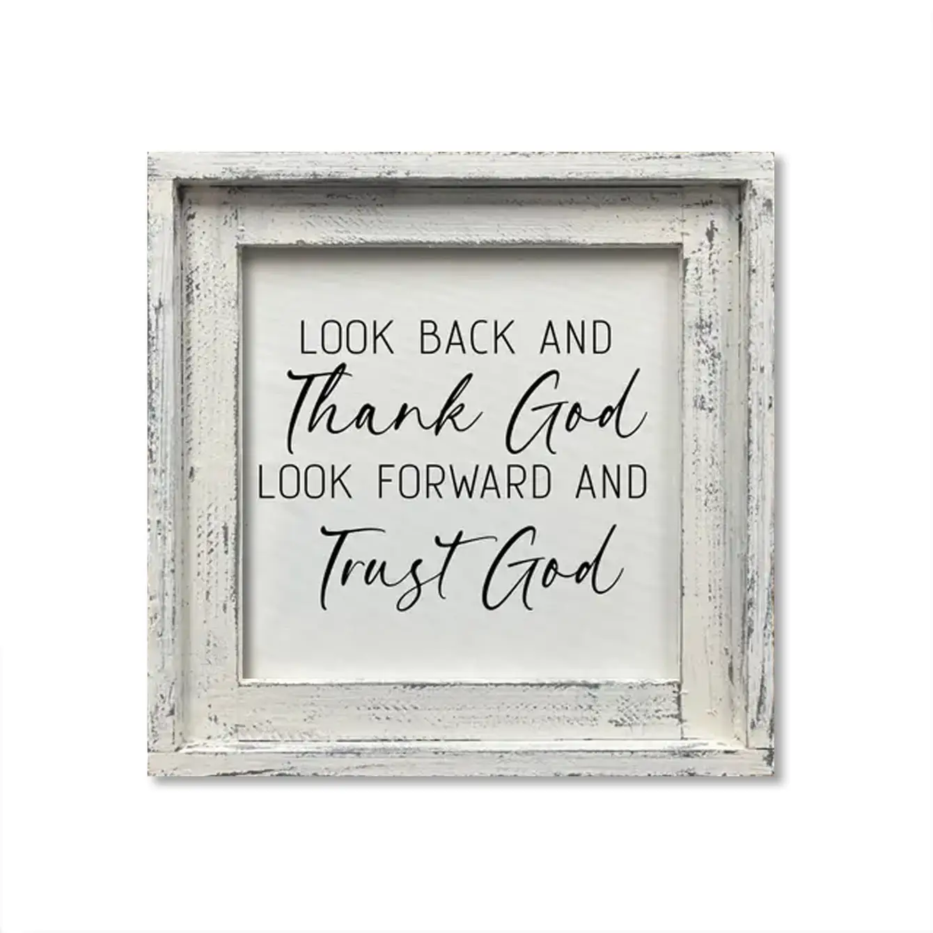 FRAMED CANVAS THANK GOD TRUST GOD
