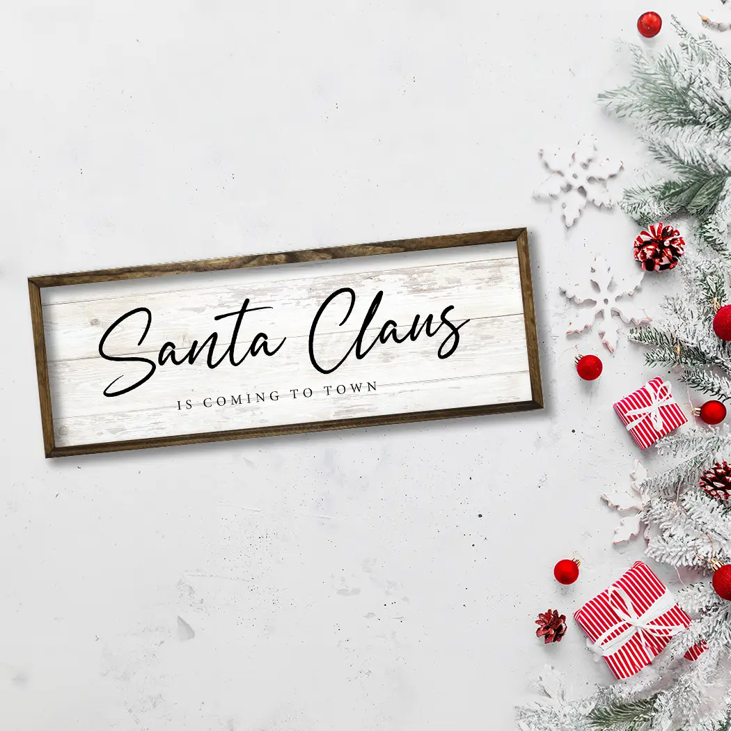 TIMBERLAND FRAME SANTA CLAUS IS COMING TO TOWN