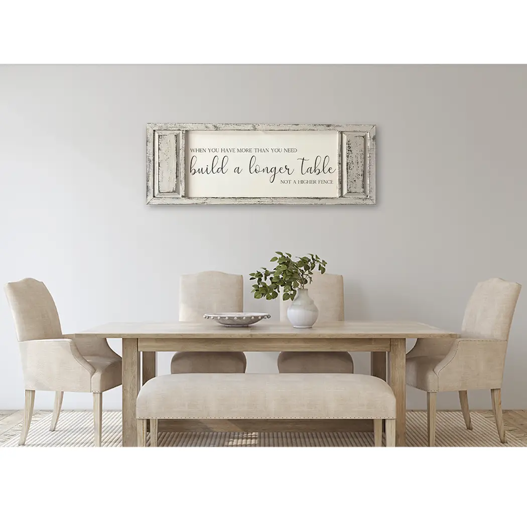 FRAMED CANVAS BUILD A LONGER TABLE