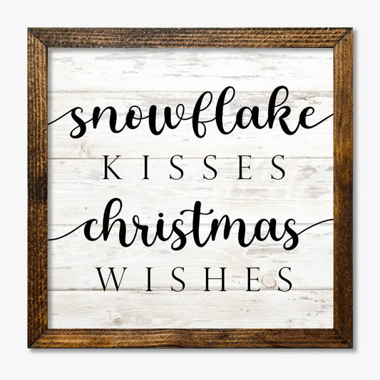 TIMBERLAND FRAME SNOWFLAKE KISSES AND CHRISTMAS WISHES