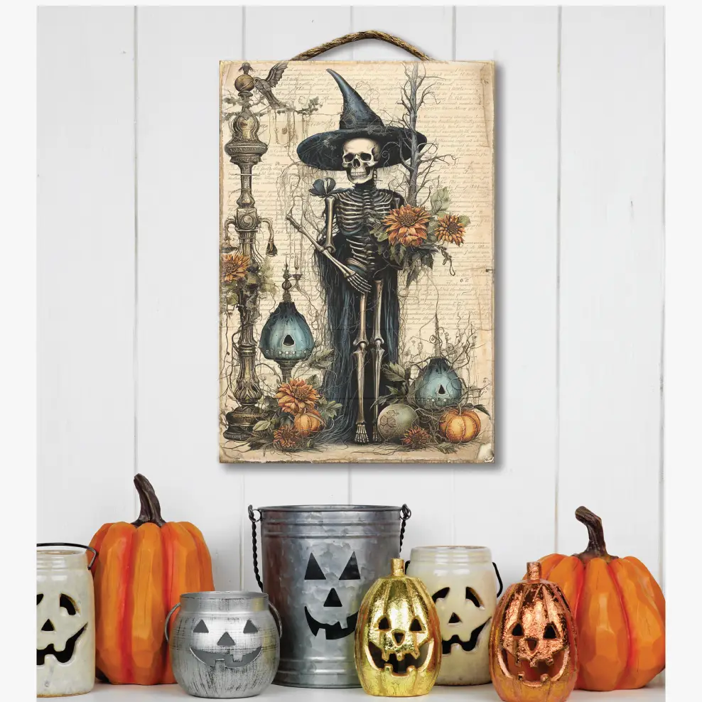 Vintage Skelton Witch
