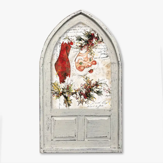 Small Arched Vintage Santa