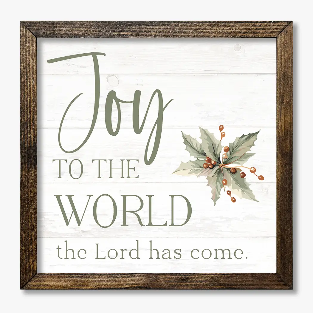 TIMBERLAND FRAME JOY TO THE WORLD THE LORD HAS COME