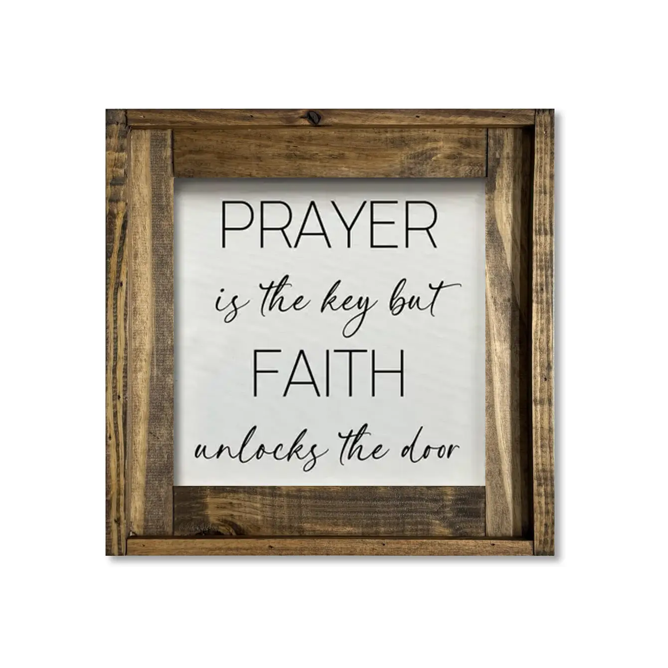 FRAMED CANVAS PRAYER IS THEY KEY