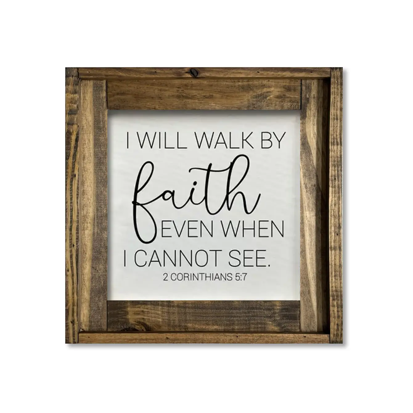 FRAMED CANVAS I WILL WALK BY FAITH