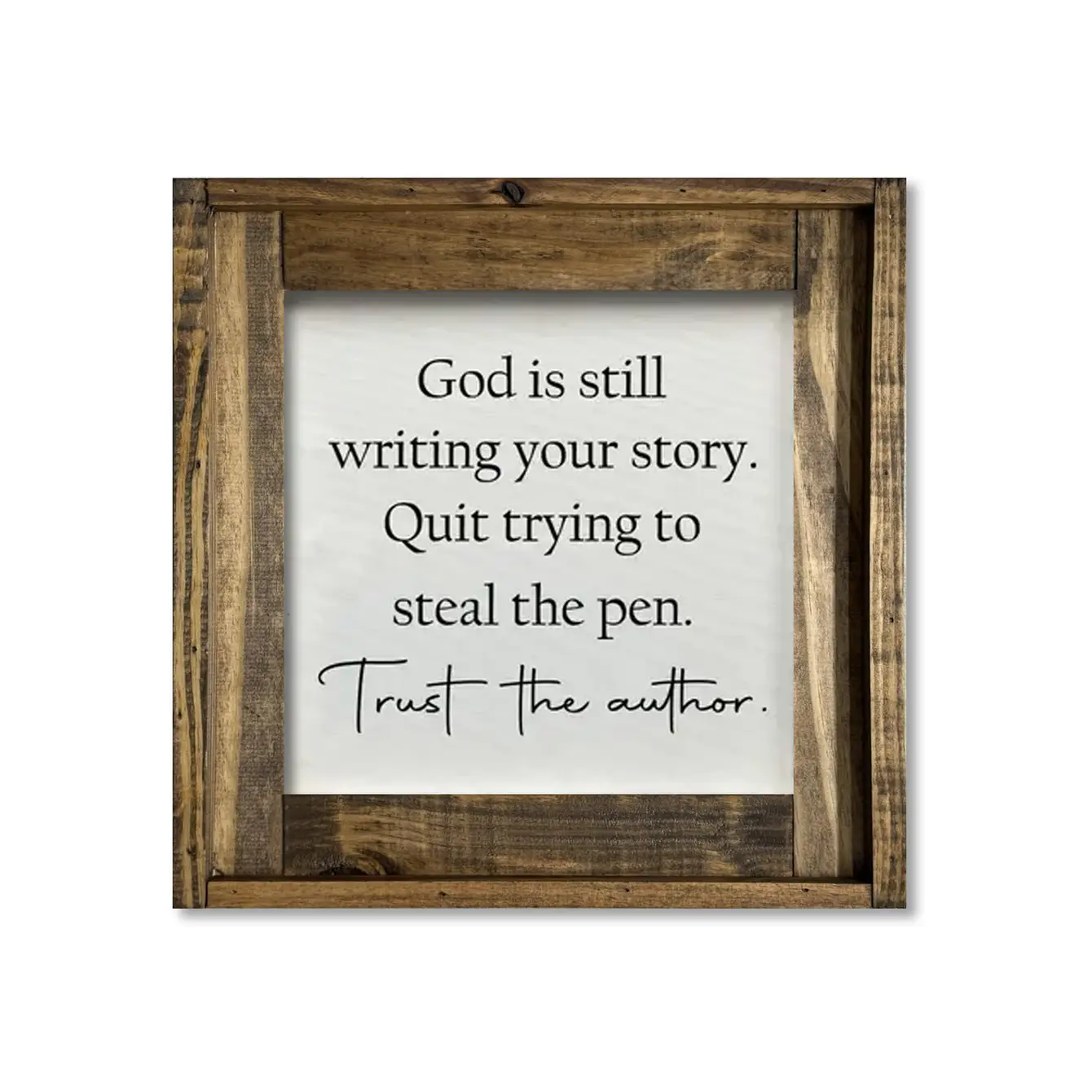 FRAMED CANVAS GOD IS STILL WRITING
