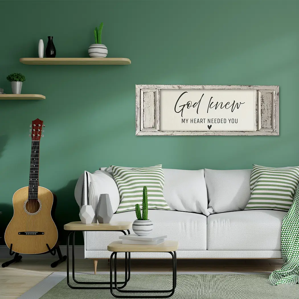 FRAMED CANVAS GOD KNEW MY HEART NEEDED YOU