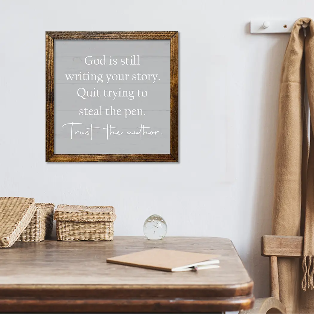 TIMBERLAND FRAME GOD IS STILL WRITING YOUR STORY (GRAY)