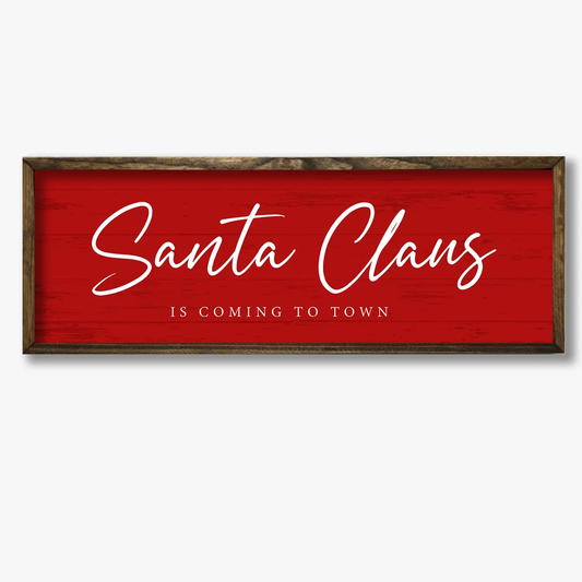 TIMBERLAND FRAME SANTA CLAUS IS COMING TO TOWN RED