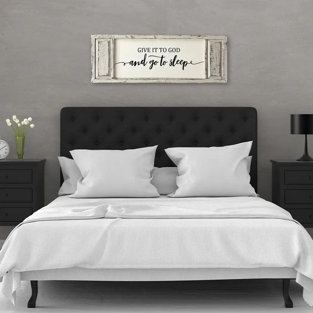 FRAMED CANVAS GIVE IT TO GOD AND GO TO SLEEP