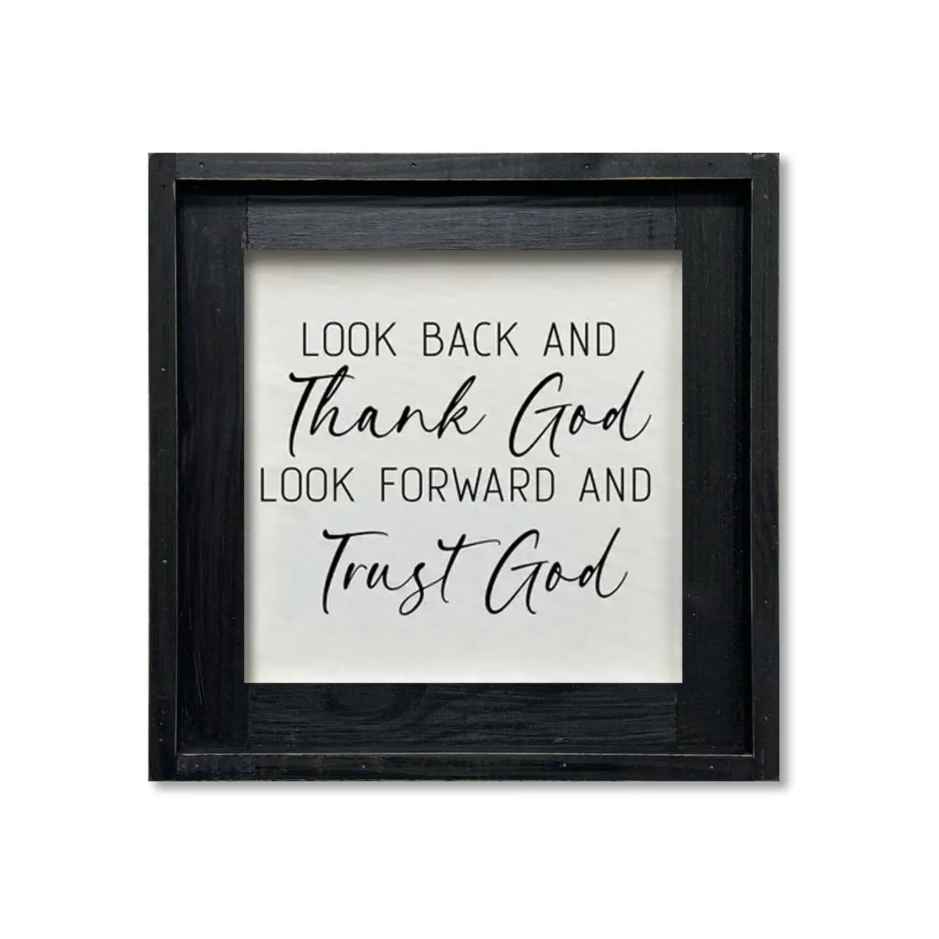 FRAMED CANVAS THANK GOD TRUST GOD