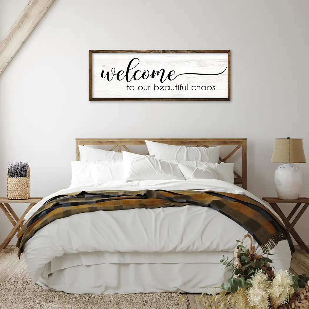 TIMBERLAND FRAME WELCOME TO OUR BEAUTIFUL CHAOS