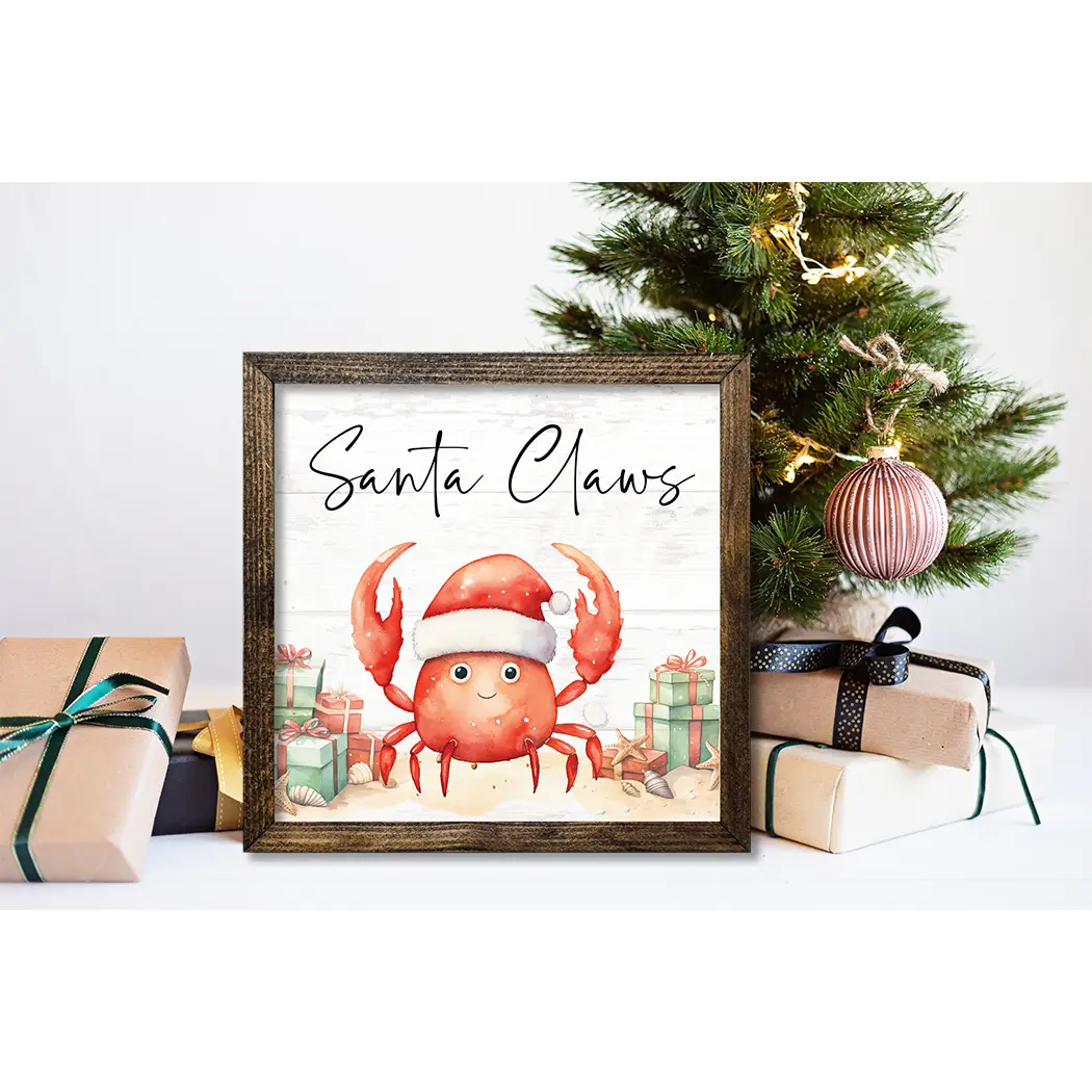 TIMBERLAND FRAME SANTA CLAUS CRAB WITH CHRISTMAS HAT