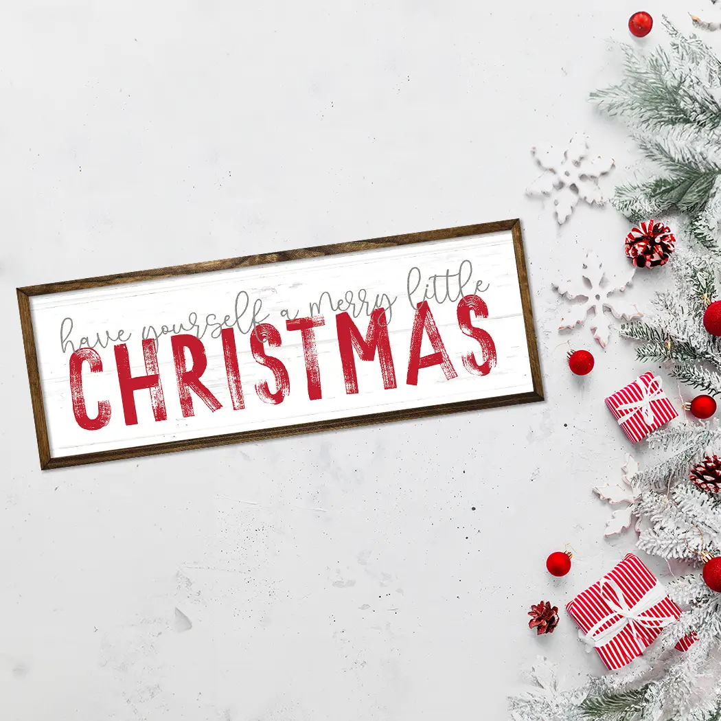 TIMBERLAND FRAME HAVE YOURSELF A MERRY LITTLE CHRISTMAS RED