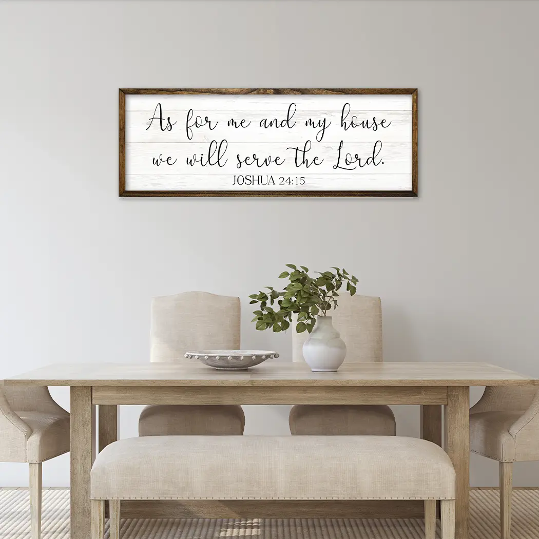 TIMBERLAND FRAME SERVE THE LORD WHITE