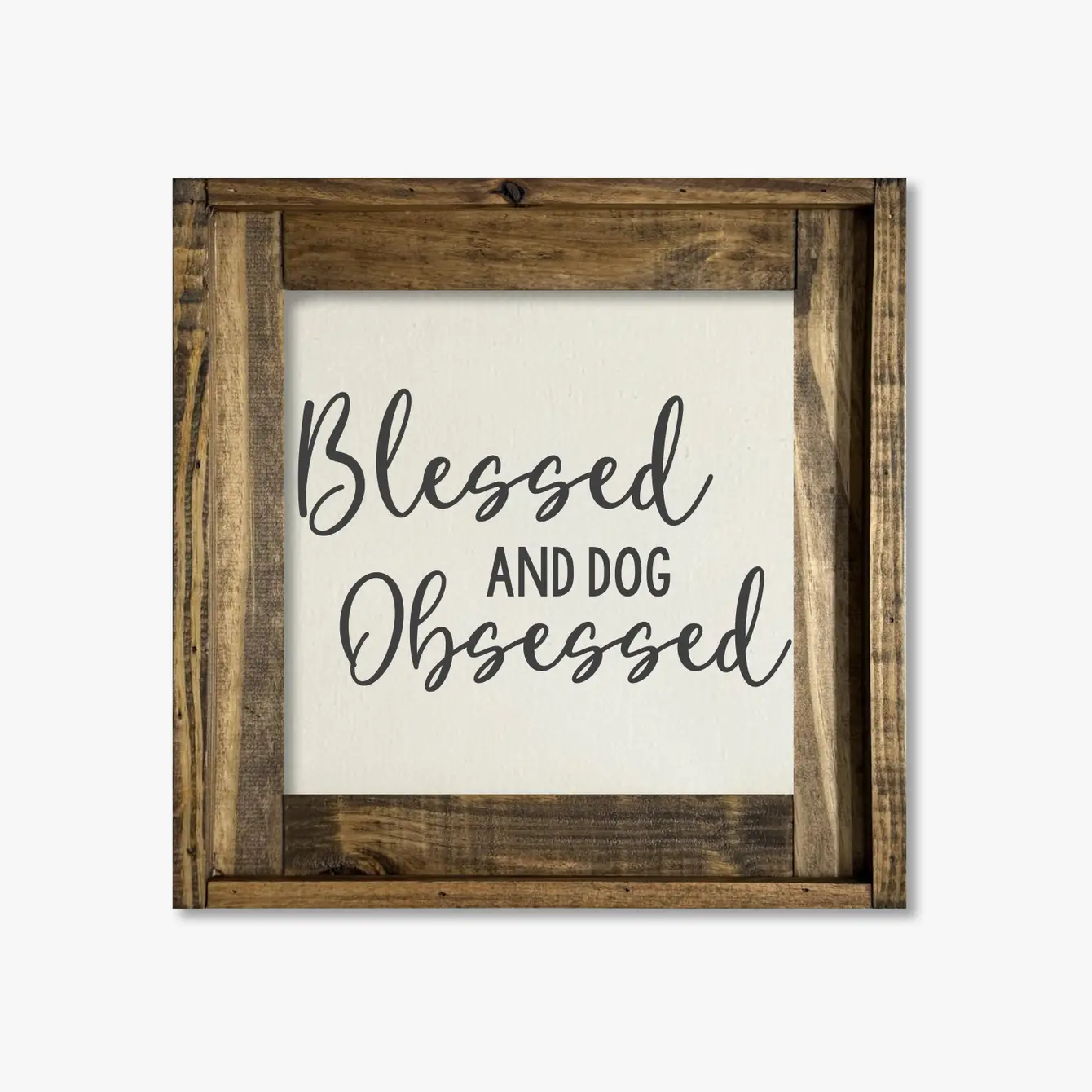 FRAMED CANVAS BLESSED AND DOG OBSESSED