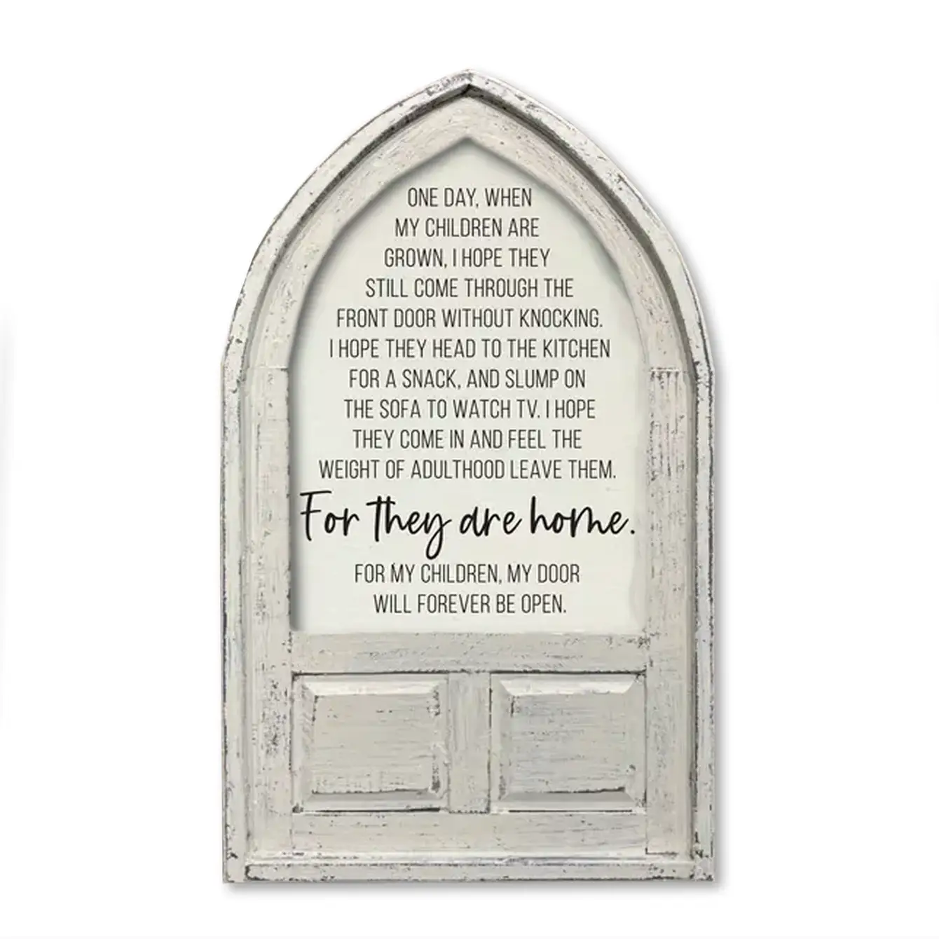 Small Arched Framed For They Are Home