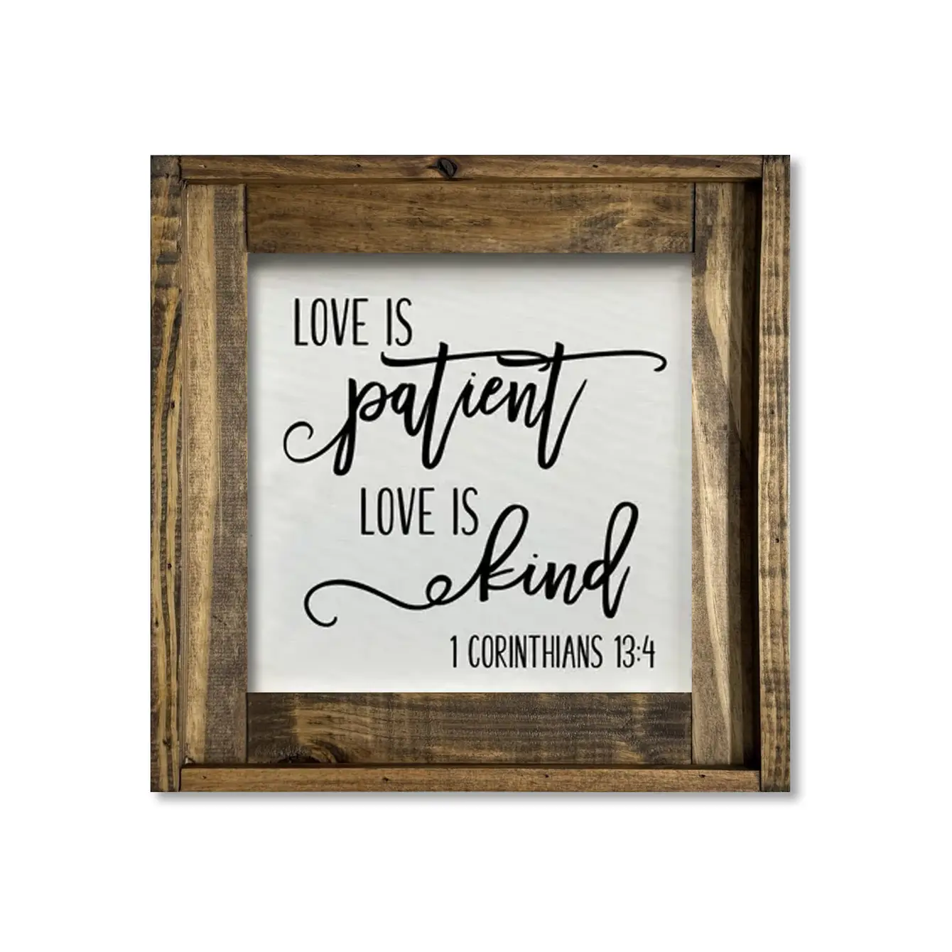 FRAMED CANVAS LOVE IS PATIENT