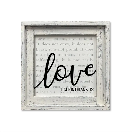 FRAMED CANVAS LOVE CORINTHIANS 13