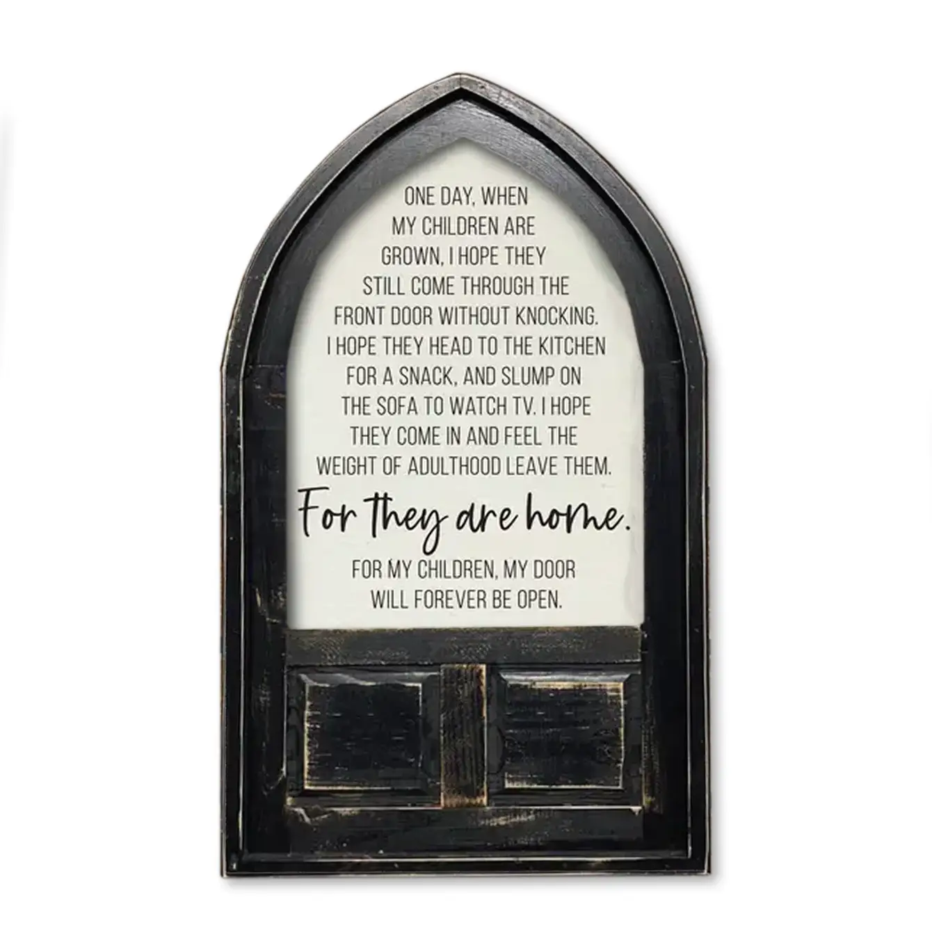 Small Arched Framed For They Are Home