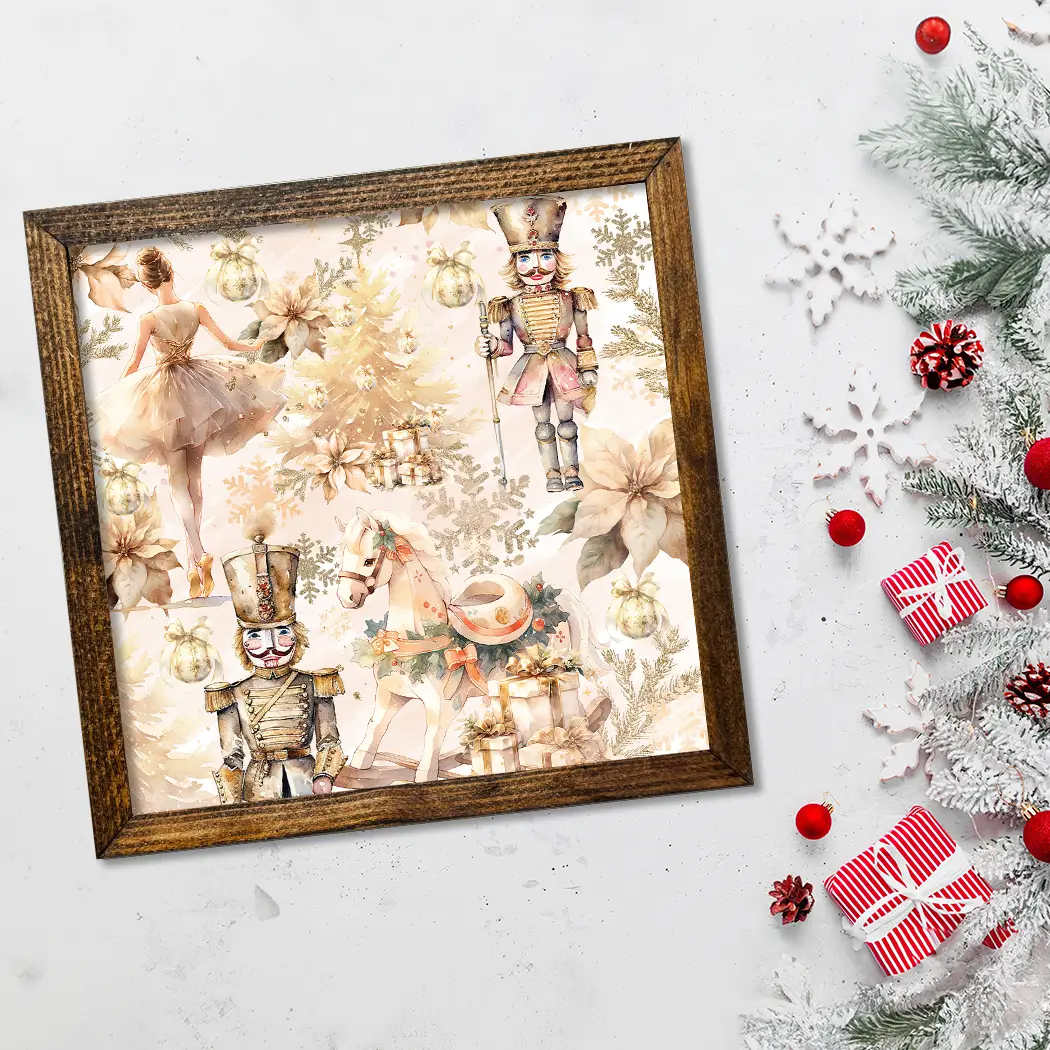 TIMBERLAND FRAME GOLD CHRISTMAS COLLAGE