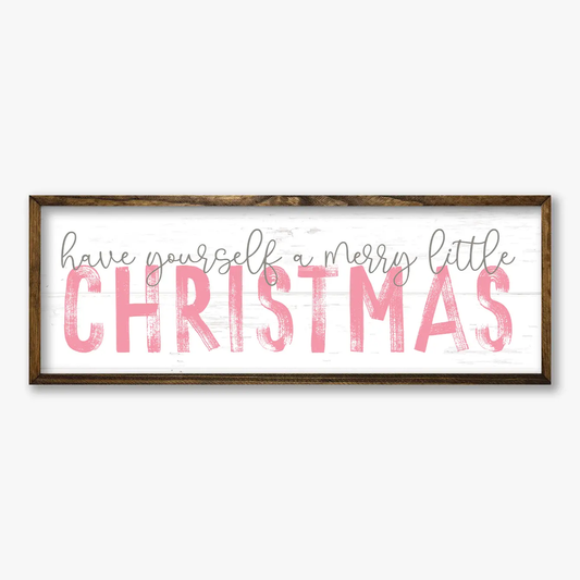 TIMBERLAND FRAME HAVE YOURSELF A MERRY LITTLE CHRISTMAS PINK