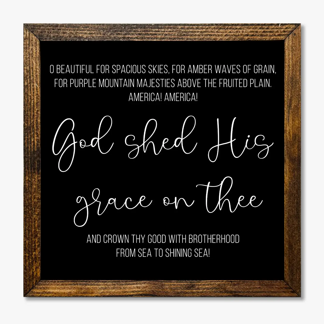 TIMBERLAND FRAME GOD SHED HIS GRACE ON THEE
