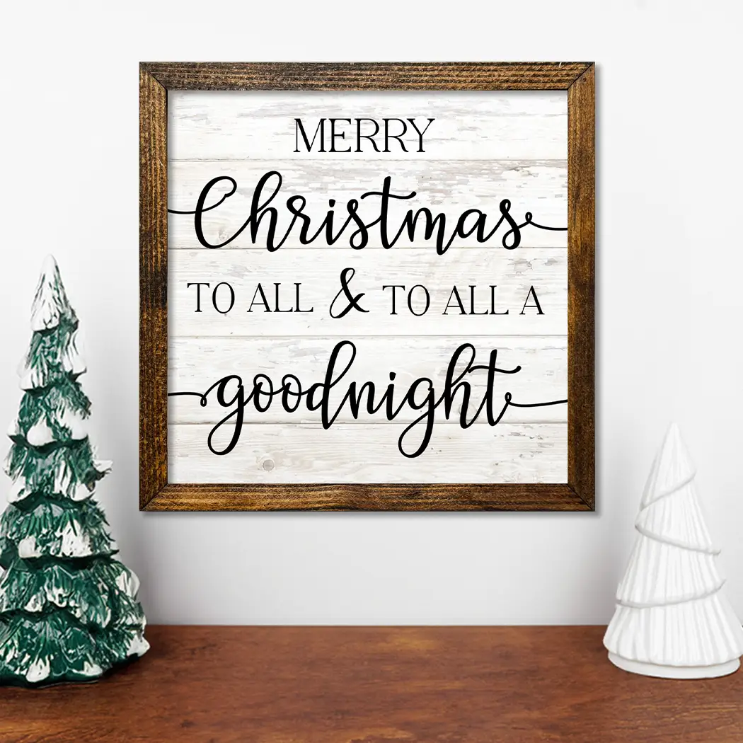 TIMBERLAND FRAME MERRY CHRISTMAS TO ALL & TO ALL A GOODNIGHT