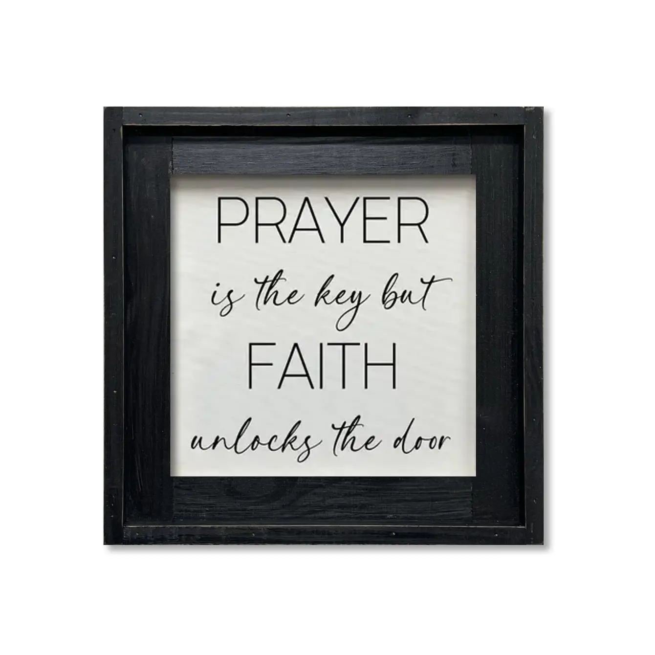 FRAMED CANVAS PRAYER IS THEY KEY