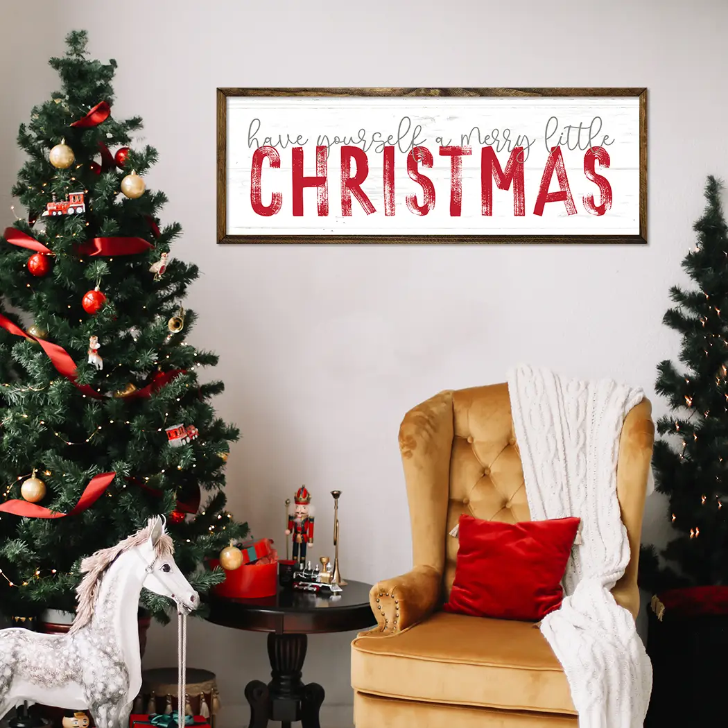 TIMBERLAND FRAME HAVE YOURSELF A MERRY LITTLE CHRISTMAS RED