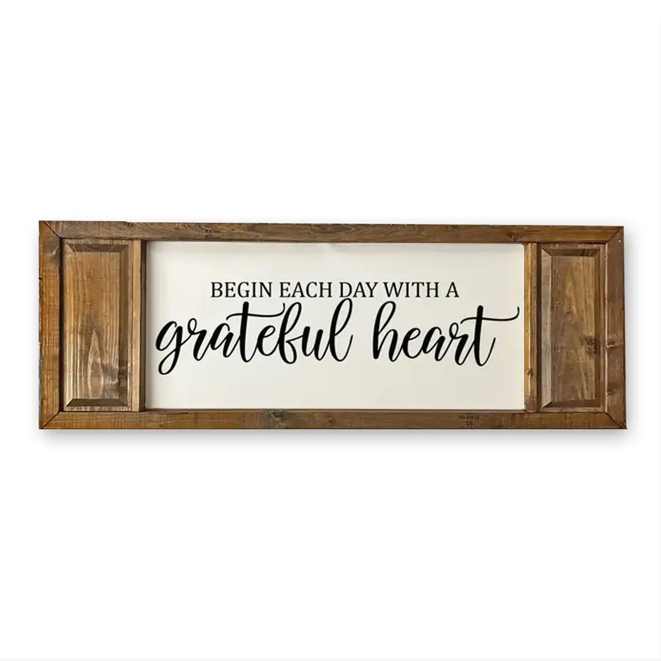 FRAMED CANVAS BEGIN EACH DAY WITH A GRATEFUL HEART