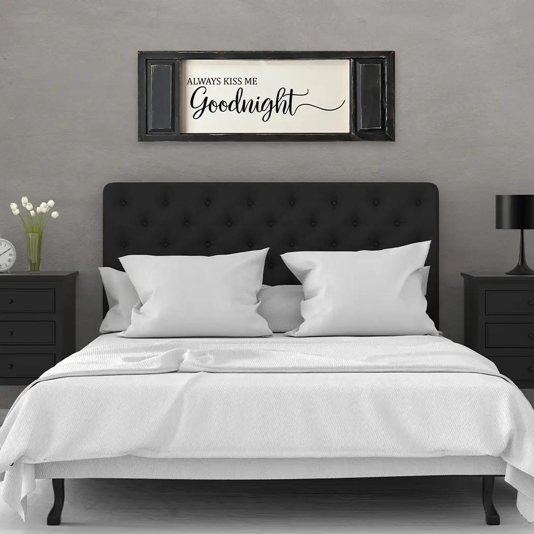 FRAMED CANVAS ALWAYS KISS ME GOODNIGHT
