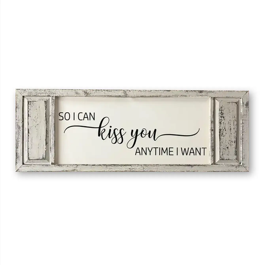 FRAMED CANVAS KISS YOU ANYTIME